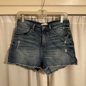 High Rise Jean Shorts